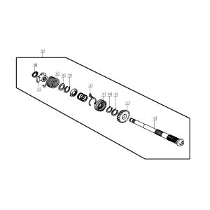 Mechanizm przekładni Kymco K-Pipe 4-suwowy Połysk Czarny