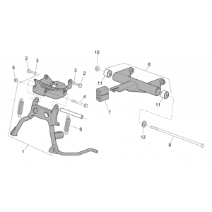 Podnóżek Aprilia SR 50 H2O ie+carb 2004-2009