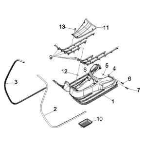 Podnóżek Vespa GTS 250 ie 2005-2009 (z ABS) żółty 928