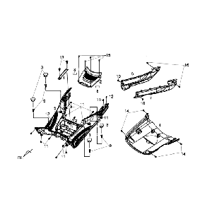 Ramka na podnóżek Sym Fiddle III (WH006 BL5560S) biały czarny