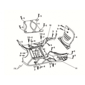 Sym Fiddle II 125S osłona podnóżka/ramy