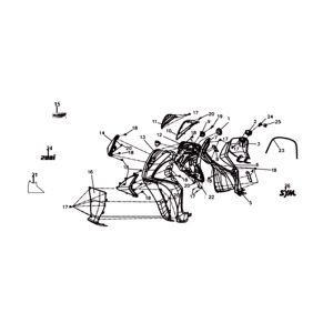 Osłona stopy/stelaża Sym Symphony ST 200I Black/Silver (BK-001C/S-882U)