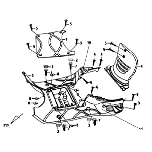 Spoilery dolne Sym Fiddle II (BU295S) niebieski