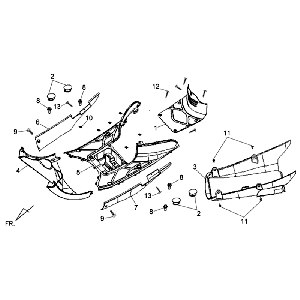 Podnóżek Pokrowiec Spoilery Sym Allo (GY010U) matowy szary