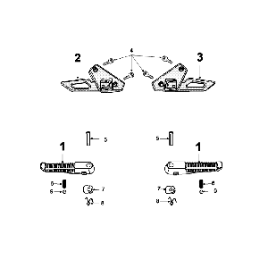 Podnóżek Peugeot Speedfight 4 4-suwowy Czerwony/Czarny