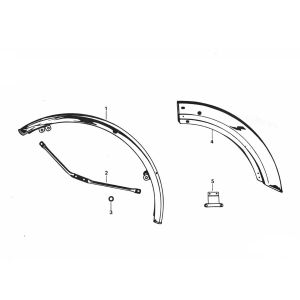 Błotnik przedni - Błotnik tylny Zundapp GTS 50 529-024 tm 029