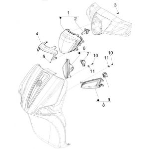 Lampy przednie - Piaggio Liberty 125 4-suwowy 3V IE ABS kierunkowskazy (IGET Euro 5)