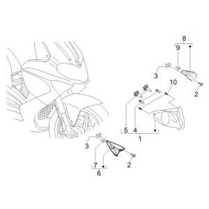 Lampy przednie - kierunkowskazy Gilera Runner 200cc VXR 4-suwowy 2006