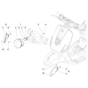 Lampa przedni Vespa Lx 2-suwowa