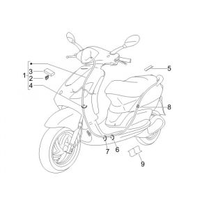 Piaggio Fly 2-suwowa wiązka przewodów