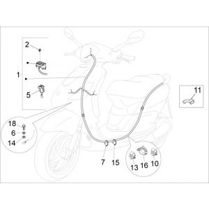 Piaggio New Fly 4-suwowa wiązka przewodów 2-zaworowych