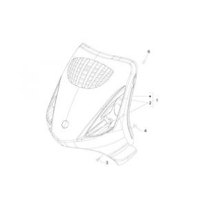 Przedni Piaggio Zip 2000 2-suwowy AC