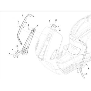 Płyta przednia - Rama dekoracyjna Vespa Elektrica 25/KMH SCH E5 2021 (EMEA) 