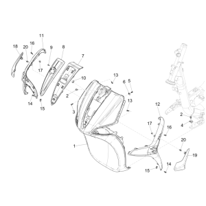 Piaggio Liberty 50 4-suwowa płyta czołowa (IGET euro 5)