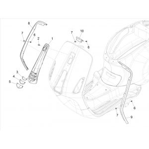 Vespa Sprint 125 4T 3V IE ABS E5 2021 Płyta przednia (EMEA)