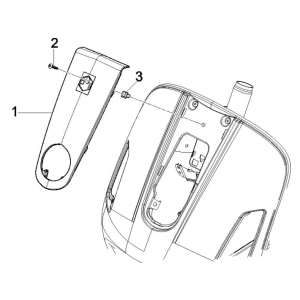 Płyta przednia Vespa GTS 250 ie 2005-2009 (z ABS) żółta 928
