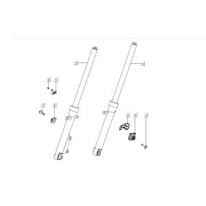 Przednie nogi Kymco K-Pipe 4-suwowy Biały