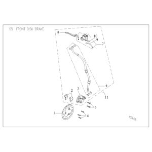 Hamulec przedni Agm Vx50 plus
