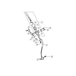 Hamulec przedni Kymco Agility 10' 4-suwowy ciemnoszary