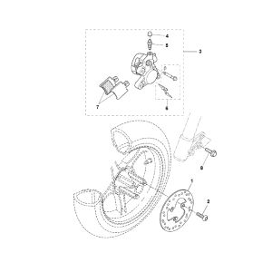 Hamulec przedni Yamaha Aerox 2-suwowy