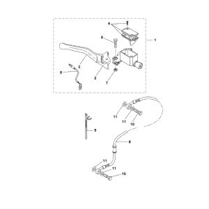 Pompa hamulcowa przednia Yamaha Aerox 2-suwowa