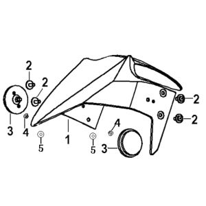 Błotnik przedni Generic Xor czarny 2007 2-suw 25