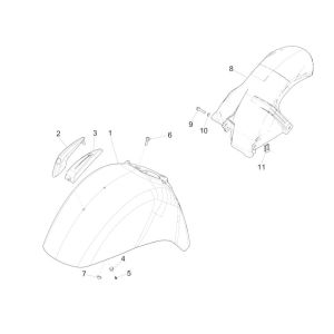 Błotnik przedni GTS 125 IE czarny 85/B