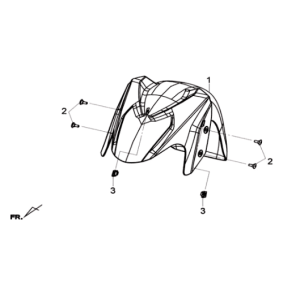 Sym Joymax 125I ABS błotnik przedni