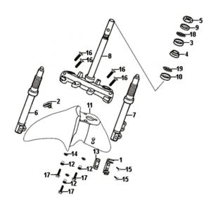 Błotnik przedni Sym Symphony ST euro4 (BK-001C/R-010CA) czarny/czerwony