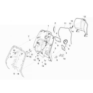 Legshield Vespa Primavera 4-suwowy 2-zawór niebieski 260/A