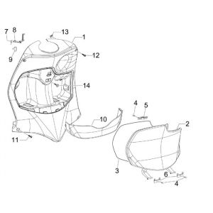 Tarcza nóg Piaggio Fly 4-suwowa