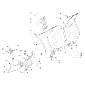 Pokrowiec przedni - Tabliczka ochronna Piaggio MP3 500 LT Sport 2014-2016