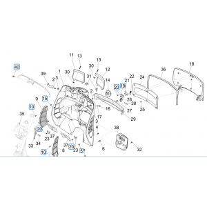 Obudowa przednia - Vespa GTS 125 4T E4 ABS 2019 płyta przeciwzabezpieczająca (EMEA)