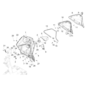 Piaggio Liberty 50 4-suwowy przedni futerał (IGET euro 5)
