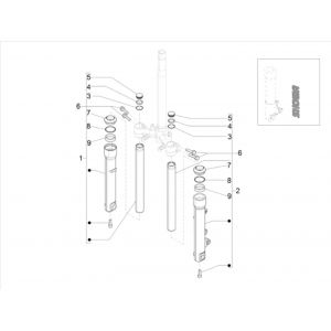 Liberty 125 IGET 4T 3V IE E4 ABS osłona przedniego koła 2015 - 2019 (EMEA)