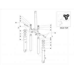 Części widelca przedniego (WUXI TOP) Liberty 125 IGET 4T 3V IE E4 ABS 2015 - 2019 (EMEA)