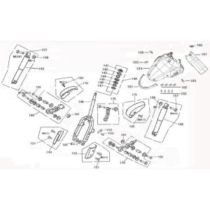 Błotnik przedni widelca China Joy/Legend czerwony