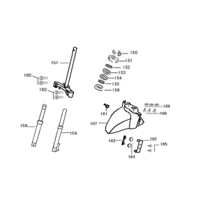 Błotnik przedni AGM VX50s pomarańczowy