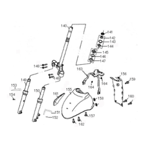 Błotnik przedni Baotian Carino brązowy