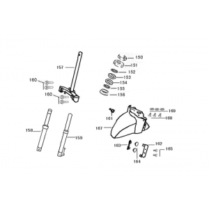 Widelec przedni Błotnik Edwards Maple V50-2 srebrny