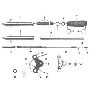 Zundapp GTS 50 517-39L0 przedni widelec