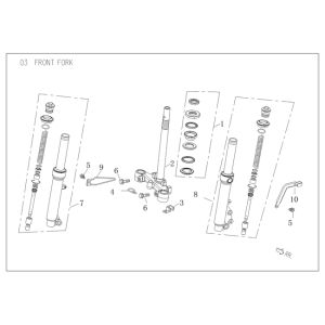 Widelec przedni Agm Vx50 plus