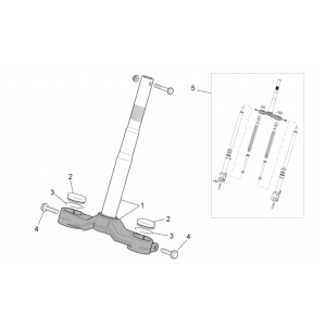 Widelec przedni I Aprilia SR 50 H2O ie+carb 2004-2009