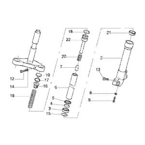 Widelec przedni 2 Gilera Runner 180cc FXR 2-suwowy