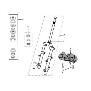 Widelec przedni Peugeot Jet force C-tech 2-suwowy