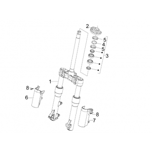 Widelec przedni Piaggio Beverly 500 E3 2007-2012