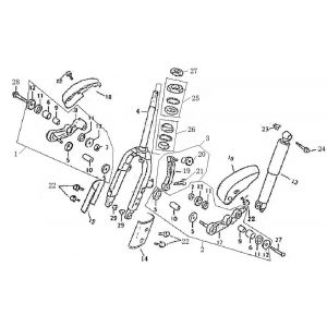 Widelec przedni Turbo RG50 różowy