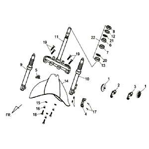 Przedni widelec przedni zestaw słuchawkowy Sym Allo (GY010U) matowy szary