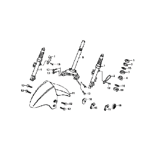 Przedni Widelec Przedni Błotnik Zestaw Słuchawkowy Sym Orbit (BU289) nowy