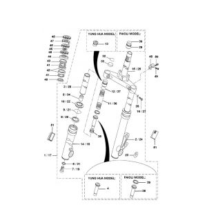 Widelec przedni Yamaha Bw 2-suwowy